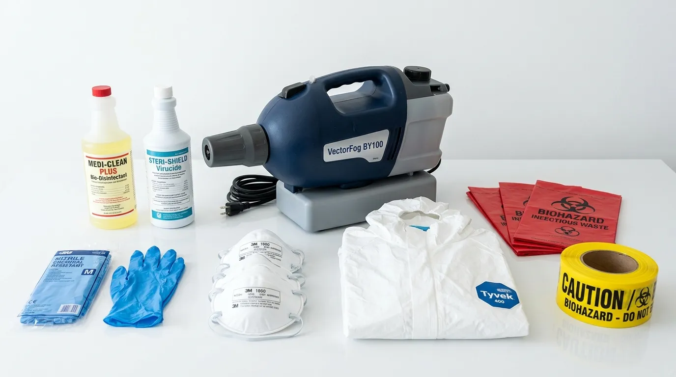 Professional biohazard remediation crew working in Hayden