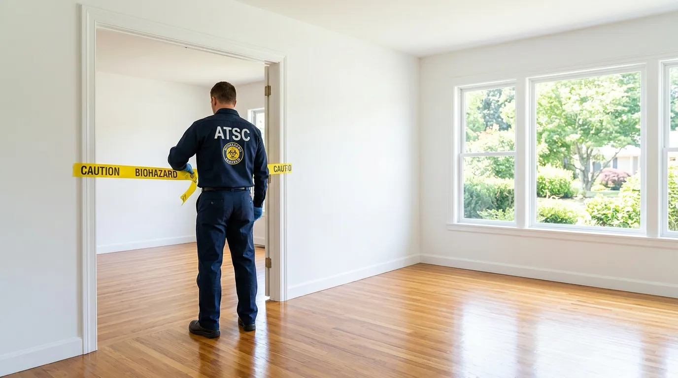 Certified biohazard cleanup crew performing Trauma Scene Cleanup in Hayden